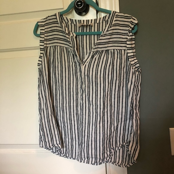 Loft Top with Navy Stripes - Picture 1 of 4
